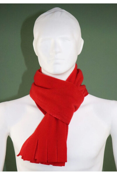 Red Scarf Fleece (Red Fleece Hat Gift) - 4