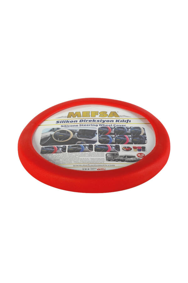 Red Silicone Steering Wheel Cover - 2