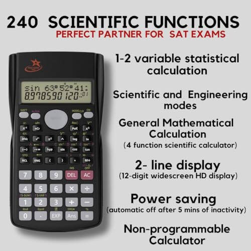 Red Star Tec Scientific Calculator SC-216 - Junior & High School Calculator for Students Scientific Non Graphing Calculator Suitable fo SAT & General Business Use… - 2