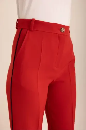 Red Stylish Palazzo Pants - 4