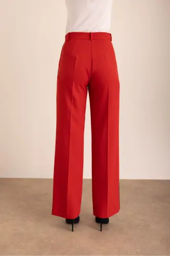 Red Stylish Palazzo Pants - 7