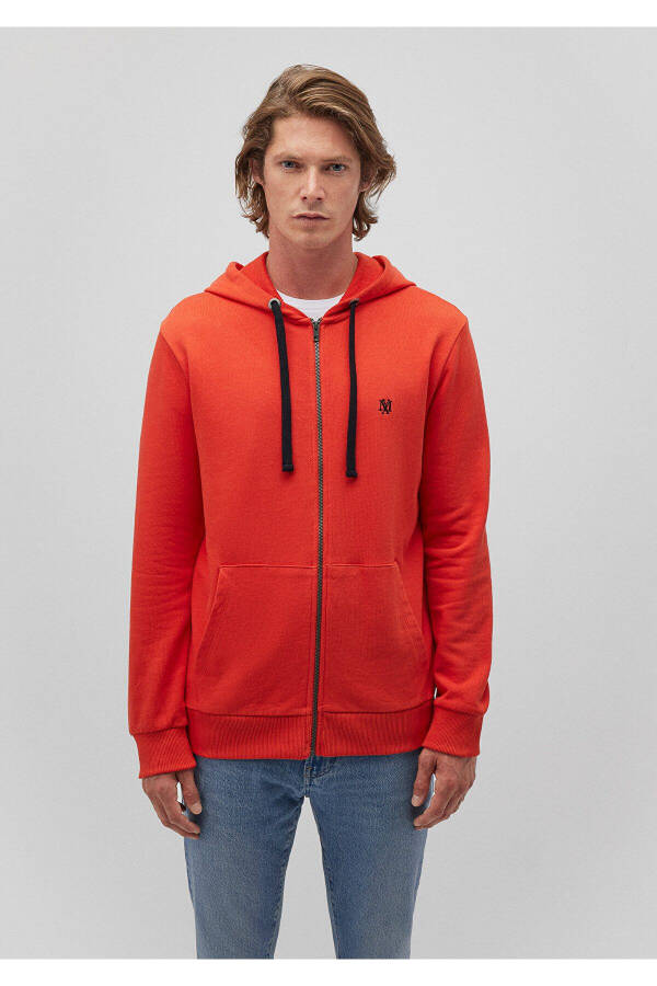 Red Sweatshirt with Zipper and Logo 065582-70446 - 21