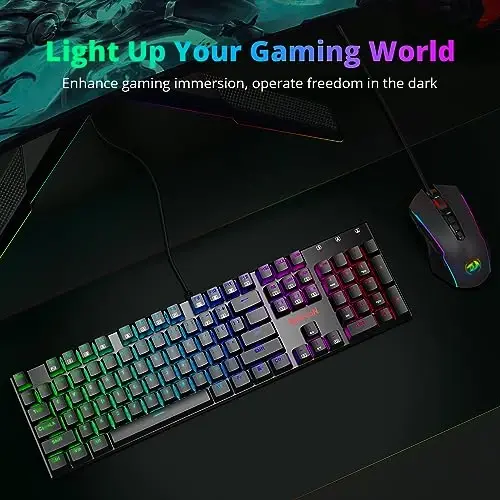 Redragon Mechanical Gaming Keyboard with Red Switches, Wired Keyboard Mechanical with RGB Backlit, Fully Progammable, Durable Aluminum Frame, Anti-Ghosting for PC Windows Mac, K565, Black - 4