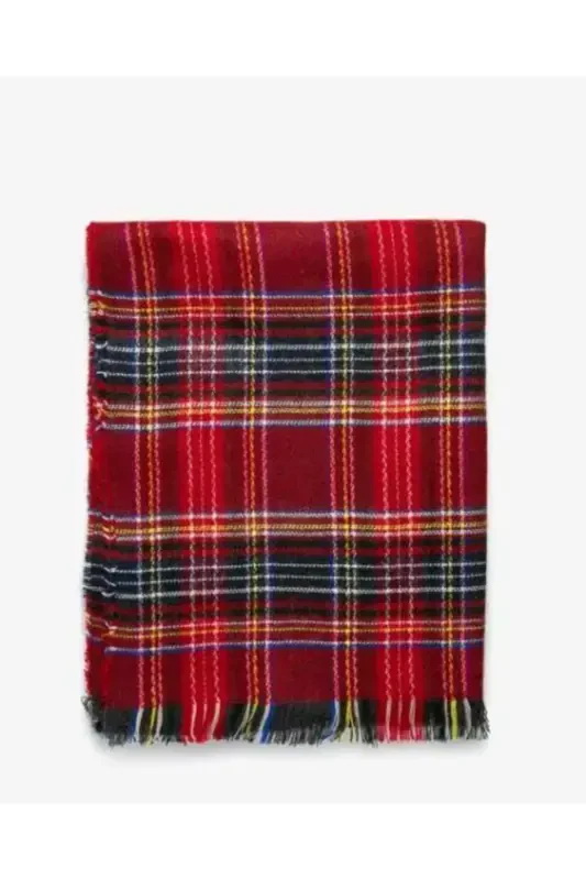 Red Tartan Scarf-Red - MAKRO OPTIK