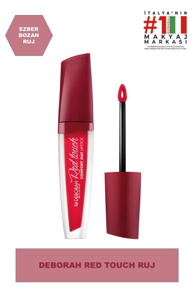 Red Touch Yumshoq Suyuq Mat Labial No: 07 O'rta Qizil - DEBORAH