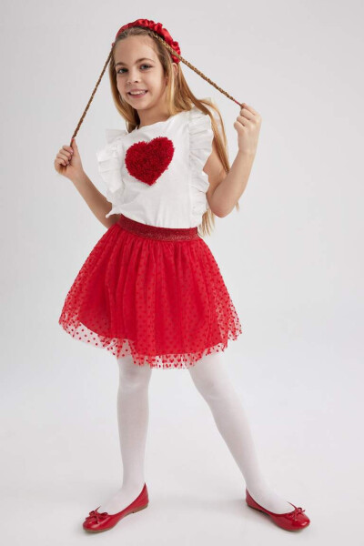 Red Tutu Skirt for Girls - 8