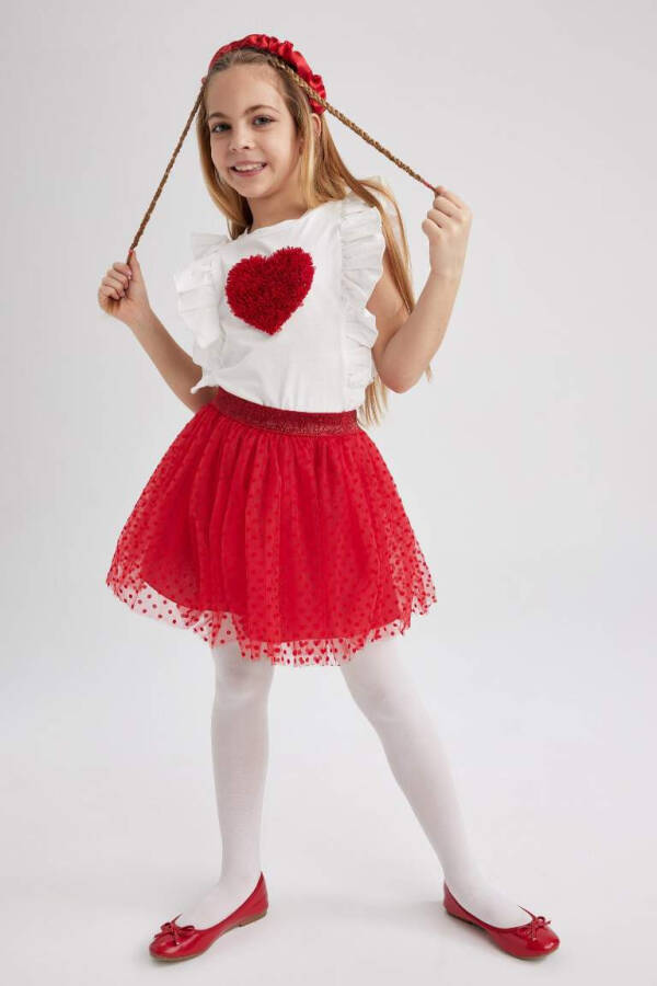 Red Tutu Skirt for Girls - 8