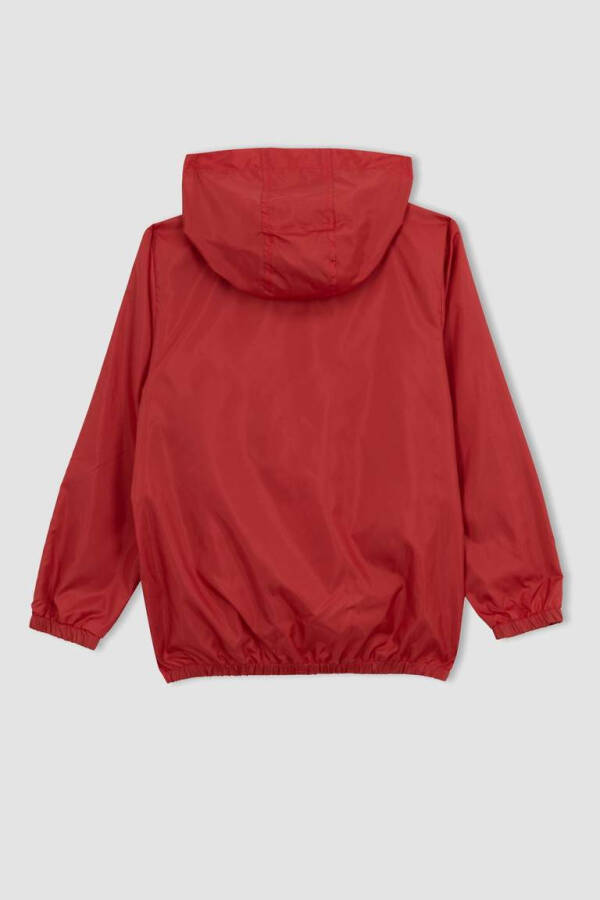 Red Waterproof Hooded Raincoat for Boys - 10