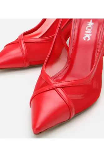 Red Women's Fishnet Stiletto - 3