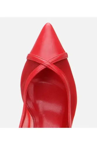 Red Women's Fishnet Stiletto - 4