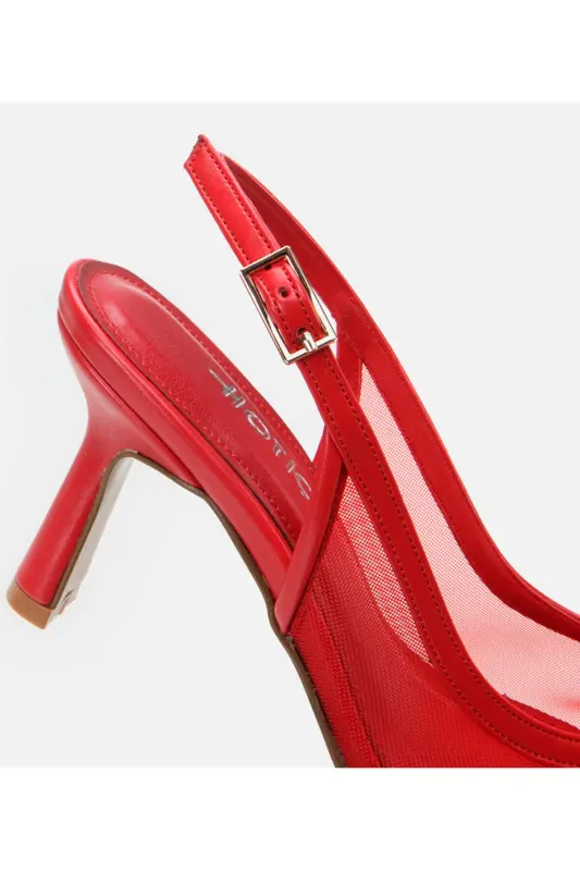 Red Women's Fishnet Stiletto - 5