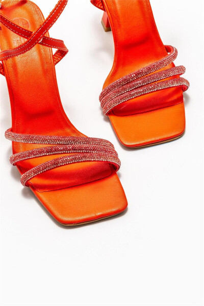 Red Women's Heeled Sandals - 3