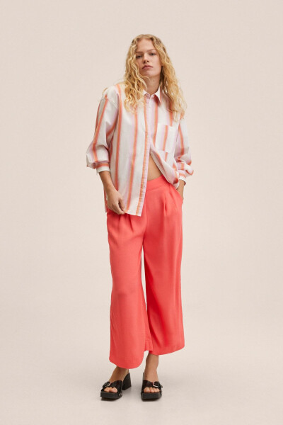 Red Women's Pants 27008633 - MANGO WOMAN