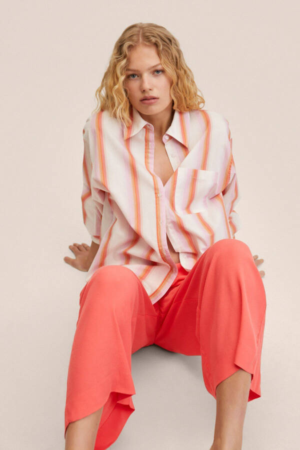 Red Women's Pants 27008633 - 6