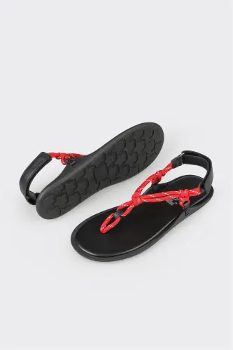 Red Women's Sandal-Red - 3