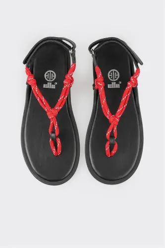 Red Women's Sandal-Red - 4