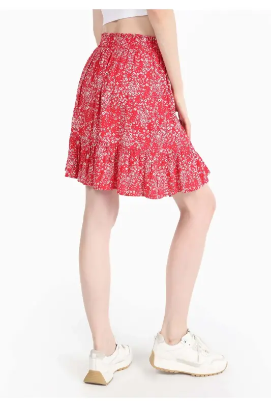 Red women's skirt - 2