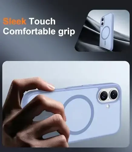 Red2Fire Designed for iPhone 17 Case Magnetic, (Compatible with MagSafe) (Military Grade Drop Protection) Translucent Matte Shockproof Phone Case for iPhone 17 6.3