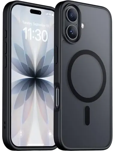 Red2Fire iPhone 17 uchun magnitli g‘ilof, (MagSafe bilan mos), (Harbiy standartlarga javob beradigan darajadagi zarbadan himoya) Yarim shaffof matli zarbga chidamli telefon g‘ilofi iPhone 17 6.3