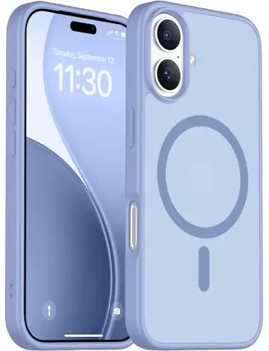 Red2Fire iPhone 17 uchun magnitli g‘ilof (MagSafe bilan mos), (harbiy standartlarga javob beradigan zarbadan himoya) yarim shaffof mat zarbaga chidamli telefon g‘ilofi iPhone 17 6.3