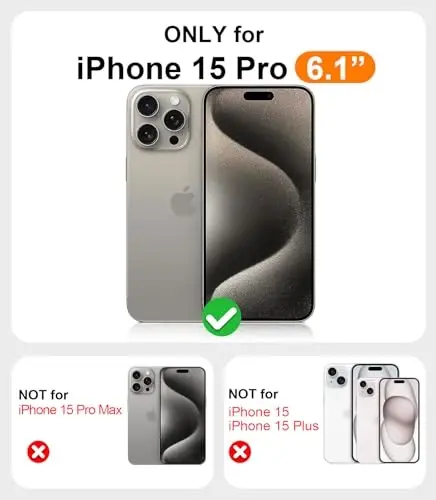 Red2Fire Magnetic for iPhone 15 Pro Case,Upgraded Full Camera Protection,Compatible with Magsafe,Shockproof Protective Translucent Matte Phone Case for iPhone 15 Pro - Deep Purple - RED2FIRE (1)