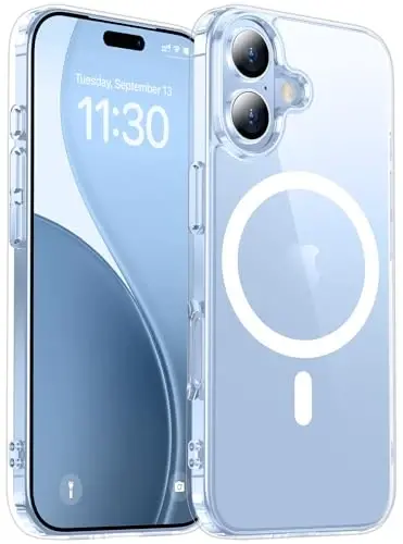 Red2Fire Magnetic for iPhone 17 Case Clear, [Magsafe bilan mos][Sarg'ayishga qarshi] Zarba o'tkazmaydigan ingichka telefon qutisi iPhone 17 uchun, Shaffof - RED2FIRE