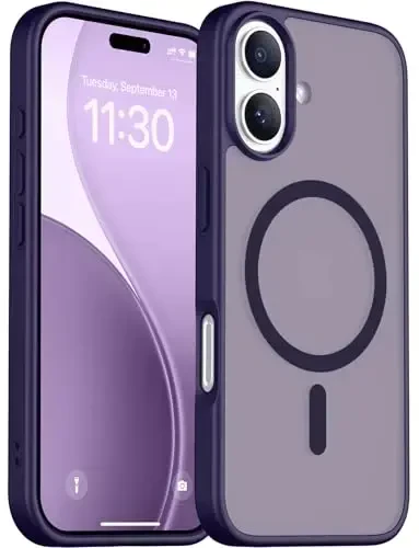 Red2Fire Magnetic for iPhone 17 Case, (Compatible with MagSafe) (Military Grade Drop Protection) Translucent Matte Shockproof Phone Case for iPhone 17 6.3