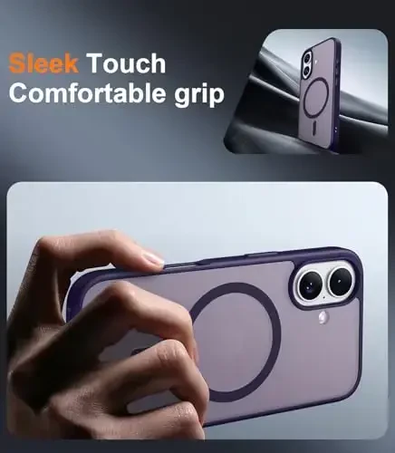 Red2Fire Magnetic for iPhone 17 Case, (Compatible with MagSafe) (Military Grade Drop Protection) Translucent Matte Shockproof Phone Case for iPhone 17 6.3