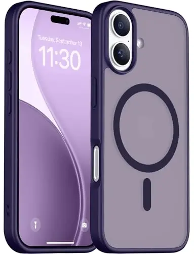 Red2Fire Magnetic for iPhone 17 Case, (Compatible with MagSafe) (Military Grade Drop Protection) Translucent Matte Shockproof Phone Case for iPhone 17 6.3