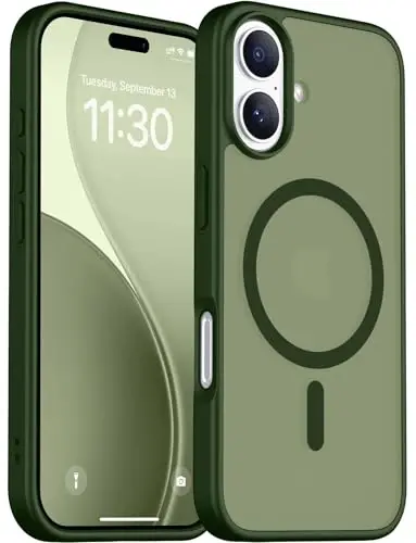 Red2Fire Magnetic for iPhone 17 Case, (Compatible with MagSafe) (Military Grade Drop Protection) Translucent Matte Shockproof Phone Case for iPhone 17 6.3