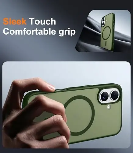 Red2Fire Magnetic for iPhone 17 Case, (Compatible with MagSafe) (Military Grade Drop Protection) Translucent Matte Shockproof Phone Case for iPhone 17 6.3