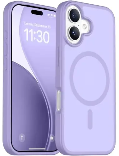 Red2Fire Magnetic for iPhone 17 Case, (Compatible with MagSafe) (Military Grade Drop Protection) Translucent Matte Shockproof Phone Case for iPhone 17 6.3