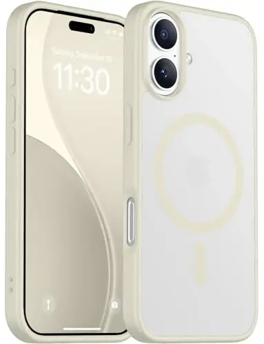 Red2Fire Magnetic for iPhone 17 Case, (Compatible with MagSafe) (Military Grade Drop Protection) Translucent Matte Shockproof Phone Case for iPhone 17 6.3