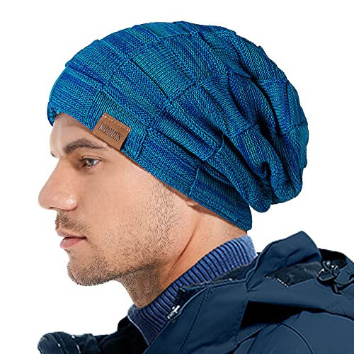 REDESS Beanie Hat for Men and Women Winter Warm Hats Knit Slouchy Thick Skull Cap - 15