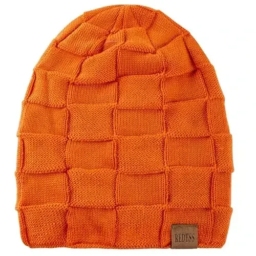 REDESS Beanie Hat for Men and Women Winter Warm Hats Knit Slouchy Thick Skull Cap - 2