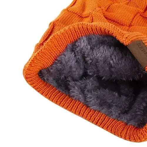 REDESS Beanie Hat for Men and Women Winter Warm Hats Knit Slouchy Thick Skull Cap - 3