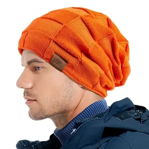 REDESS Beanie Hat for Men and Women Winter Warm Hats Knit Slouchy Thick Skull Cap - 4