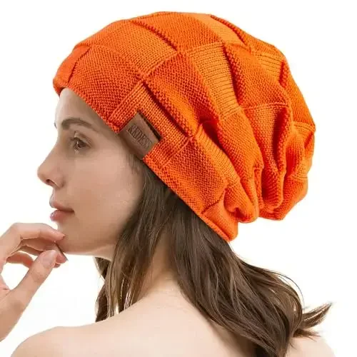 REDESS Beanie Hat for Men and Women Winter Warm Hats Knit Slouchy Thick Skull Cap - 5
