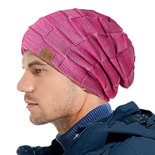 REDESS Beanie Hat for Men and Women Winter Warm Hats Knit Slouchy Thick Skull Cap - 5