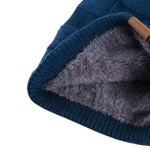 REDESS Beanie Hat for Men and Women Winter Warm Hats Knit Slouchy Thick Skull Cap - 3