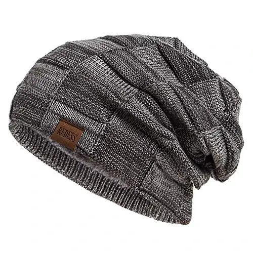 REDESS Beanie Hat for Men and Women Winter Warm Hats Knit Slouchy Thick Skull Cap 