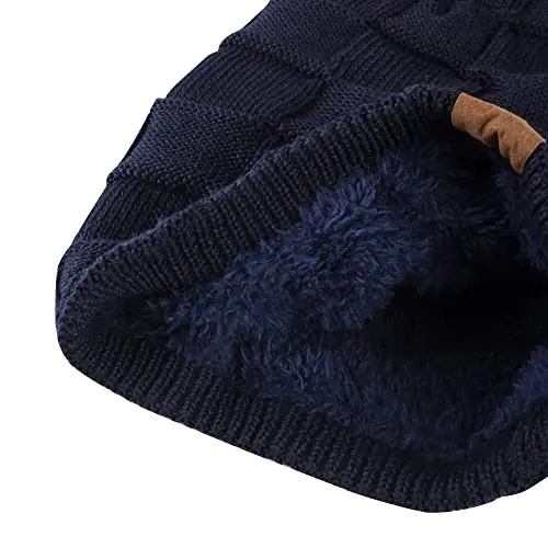 REDESS Beanie Hat for Men and Women Winter Warm Hats Knit Slouchy Thick Skull Cap - 4