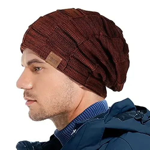 REDESS Beanie Hat for Men and Women Winter Warm Hats Knit Slouchy Thick Skull Cap - 4
