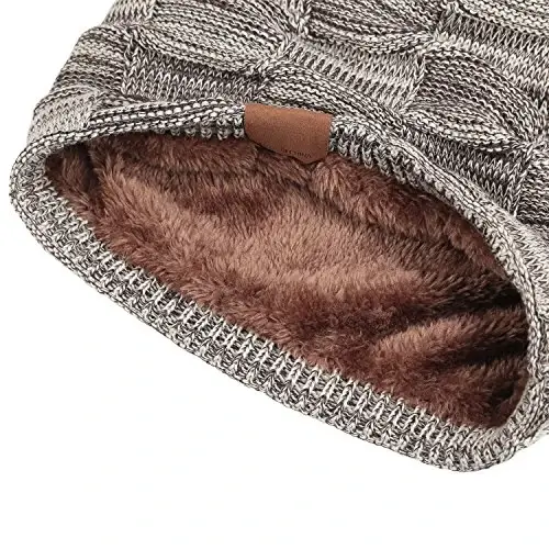 REDESS Beanie Hat for Men and Women Winter Warm Hats Knit Slouchy Thick Skull Cap - 3