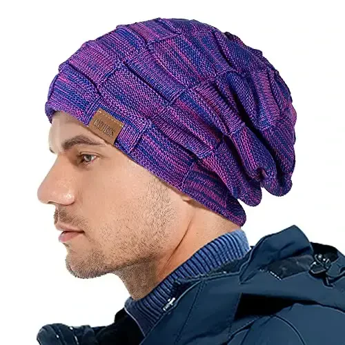 REDESS Beanie Hat for Men and Women Winter Warm Hats Knit Slouchy Thick Skull Cap - 5
