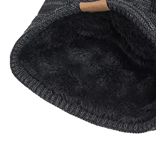 REDESS Beanie Hat for Men and Women Winter Warm Hats Knit Slouchy Thick Skull Cap - 3