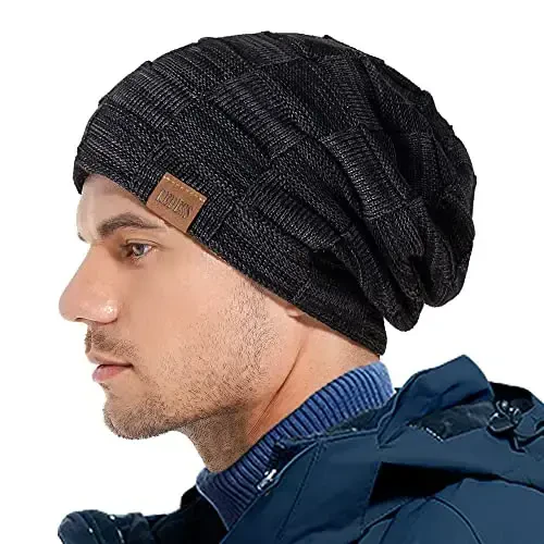 REDESS Beanie Hat for Men and Women Winter Warm Hats Knit Slouchy Thick Skull Cap - 5