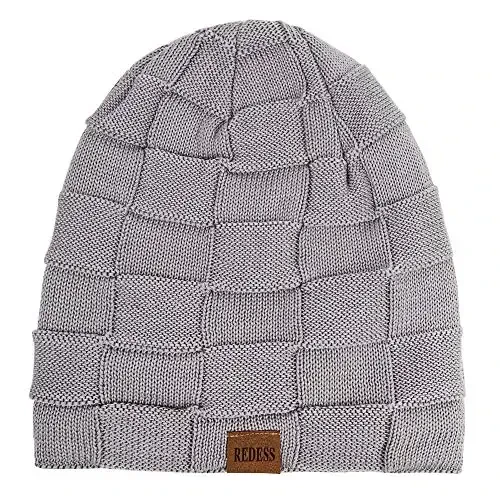 REDESS Beanie Hat for Men and Women Winter Warm Hats Knit Slouchy Thick Skull Cap - REDESS (1)