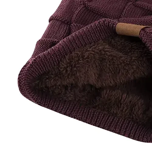 REDESS Beanie Hat for Men and Women Winter Warm Hats Knit Slouchy Thick Skull Cap - 3