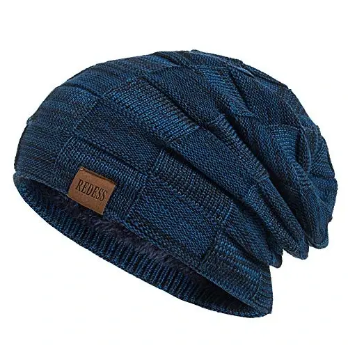 REDESS Beanie Hat for Men and Women Winter Warm Hats Knit Slouchy Thick Skull Cap 